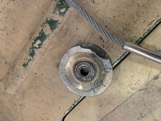 A new cable will not fit into old pulley
